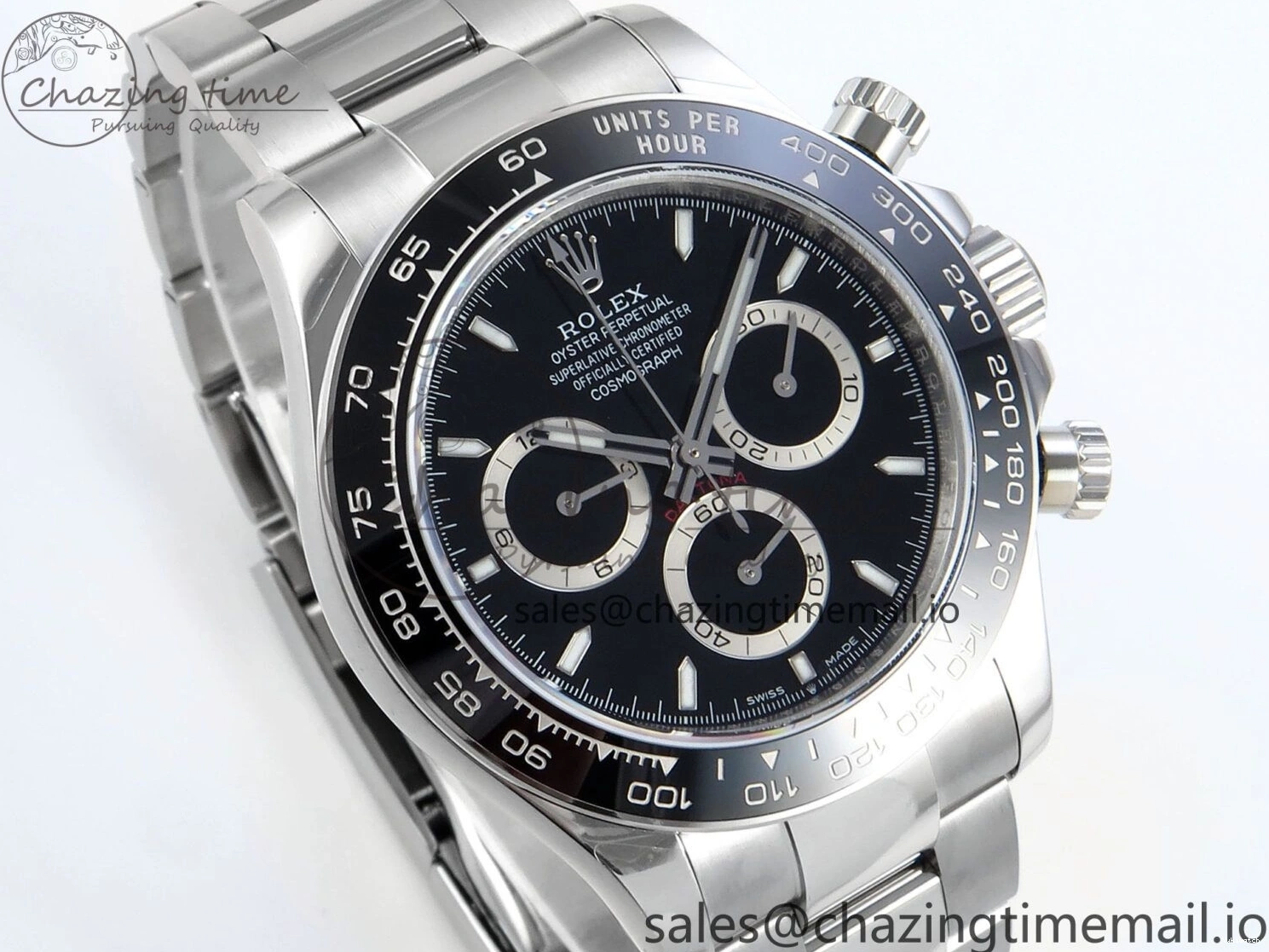 SH4131 QF on Black Edition Strap 126500 SS Daytona Bracelet 1:1 Best V5 Dial 0302